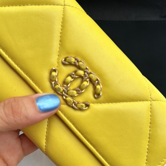 Chanel M-Medium Flap Wallet AG / Jaune - Picture 5 of 17